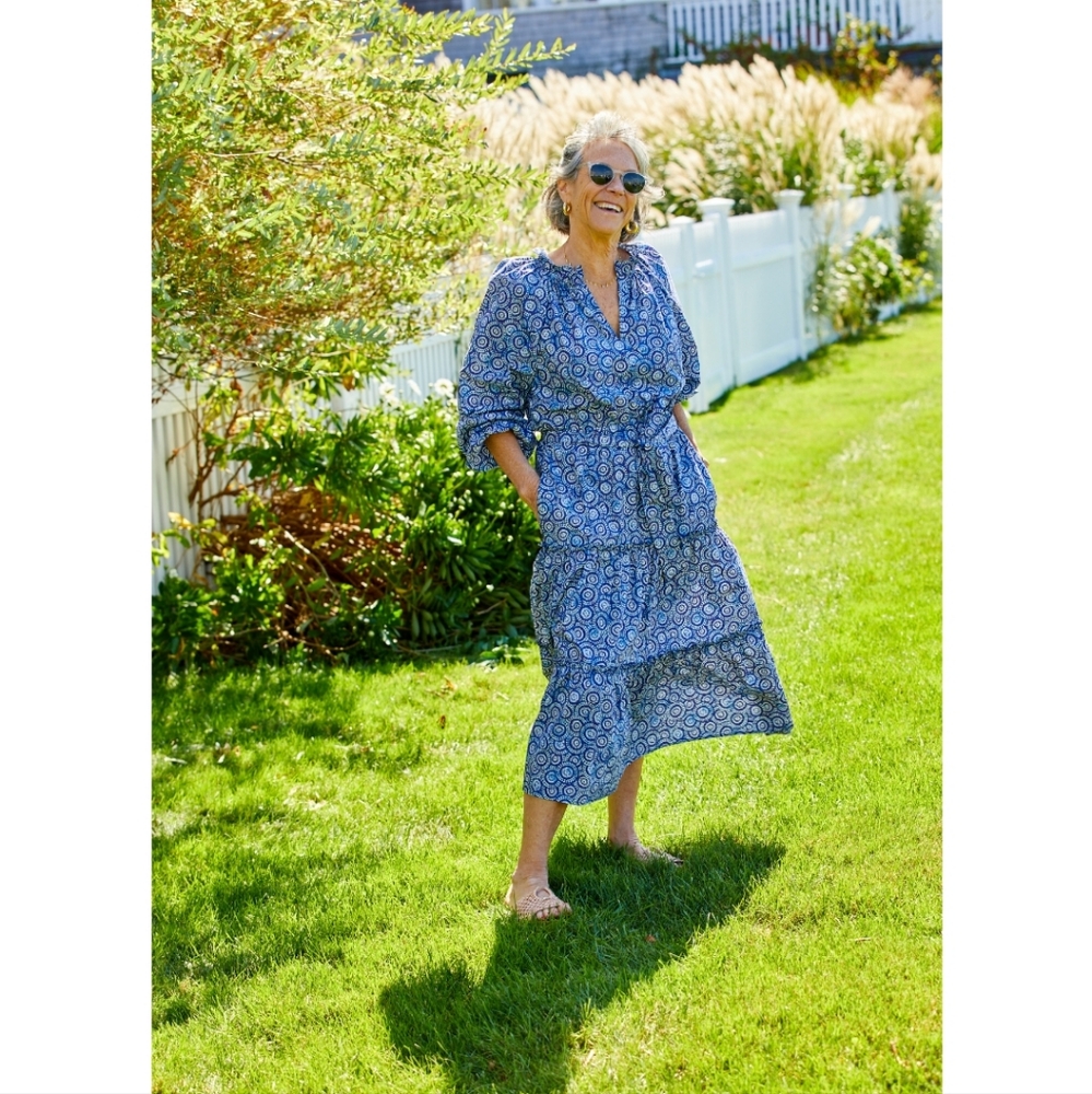 Sara Campbell Blue Floral Maxi Dress - Picture 8 of 8